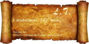 Landesman Tímea névjegykártya